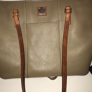 Dooney & Bourke Leather Taupe Tote Bag